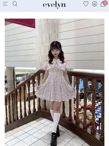 evelyn 리본 오프숄더 미니 OP