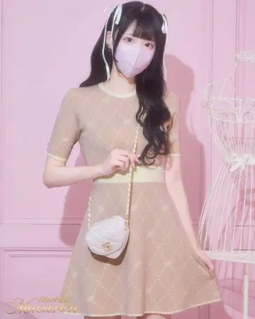 미셸 마카롱 M/M 모노그램 니트 원피스