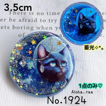 동봉 100엔 할인 No.1924 레진 머리끈 고양이