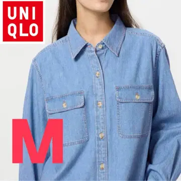 [새상품급] 유니클로 x JW ANDERSON 데님 오버 사이즈 셔츠 M