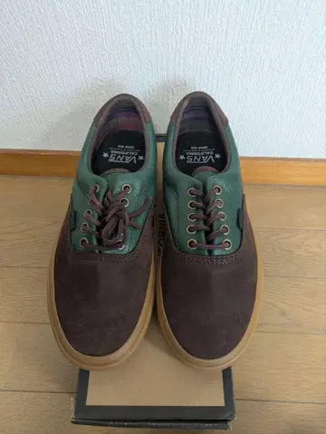 VANS ERA 브라운 스웨이드/그린 가죽 26cm