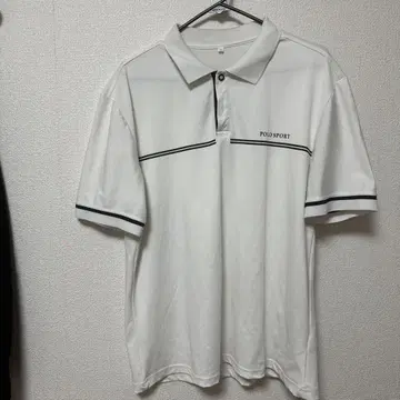 POLO SPORT 화이트 피케 셔츠 XL