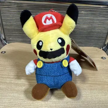 마리오피카츄 MARIOPIKACHU 봉제 인형 키링 [ 레어 ]