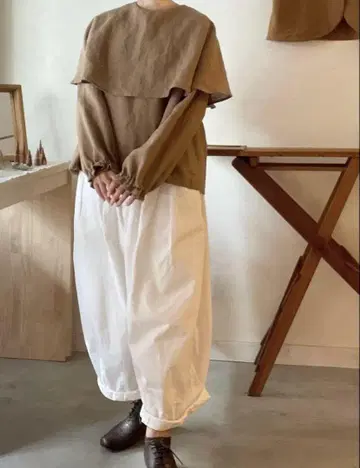 새상품 케이프 블라우스 블랙