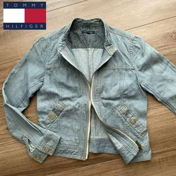 TOMMY 타미힐피거 숏 블루종 점퍼 얇은 소재 G