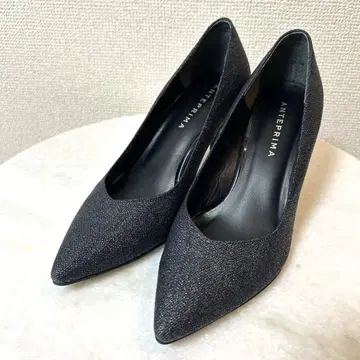 ANTEPRIMA 블랙 라메 하이힐