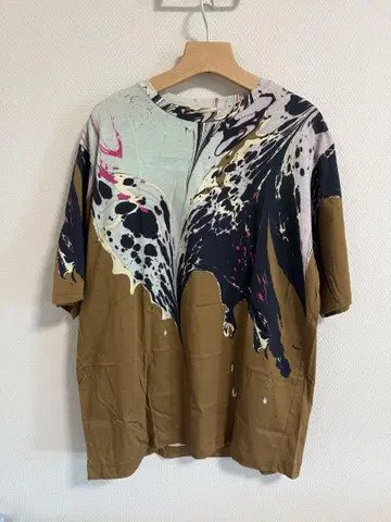 드리스반노튼 marble print T-shirt 2018AW