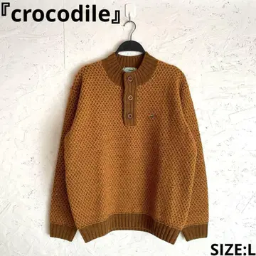 택 포함 미사용 새상품 [ crocodile ] 보틀넥 니트 풀오버 L