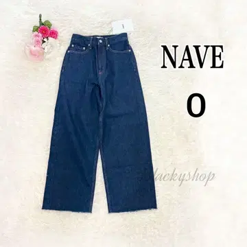 [ 미사용 ] NAVE 워셔블 데님 와이드 팬츠 컷오프 인디고 0