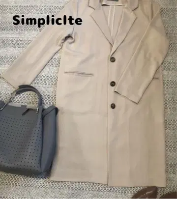 자켓 코트 Simpliclte 아이보리 화이트 스타일리시