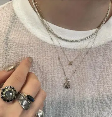 agete 실버 목걸이