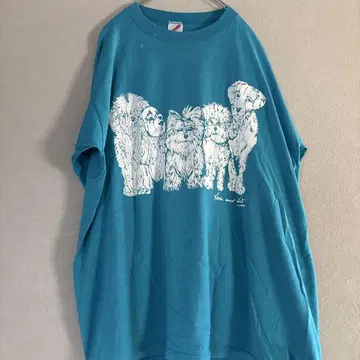 저지즈 T셔츠 강아지 스카이블루 XL