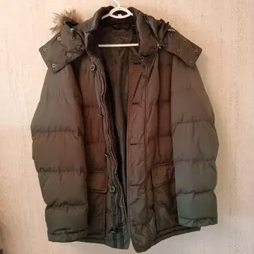 올리브 그린 XL 다운 자켓