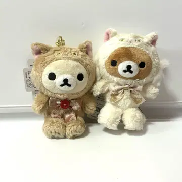 폴앤조 리락쿠마 코리락쿠마 봉제 인형 키링 2세트