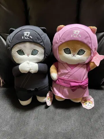 mofusand 닌자냥 BIG 봉제 인형 2종 세트입니다.