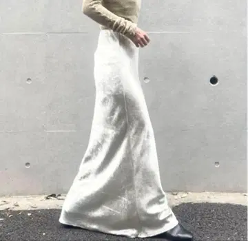 L 사이즈 ENOF velvet long skirt 벨벳 롱 스커트