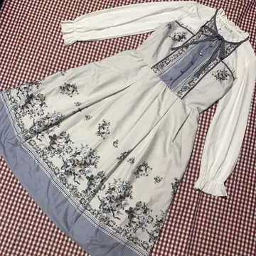 새상품급 axesfemme 액시즈 원피스 프릴 리본 뷔스티에 꽃무늬