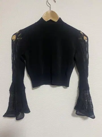 Flared Sleeve Knit Top / fetico