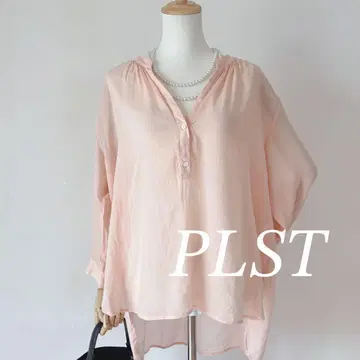 [ 컨디션 최상 ] PLST 플라스테 시스루 블라우스 셔츠 핑크 여성용