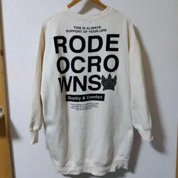 RODEO CROWNS 아이보리 트레이닝복 맨투맨 빅 실루엣