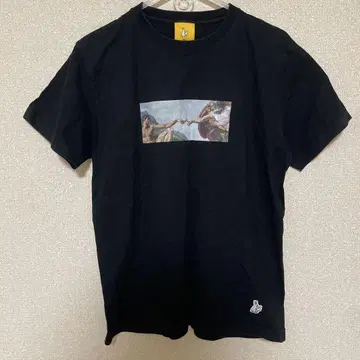 미켈란젤로 프린트 반팔T셔츠 블랙