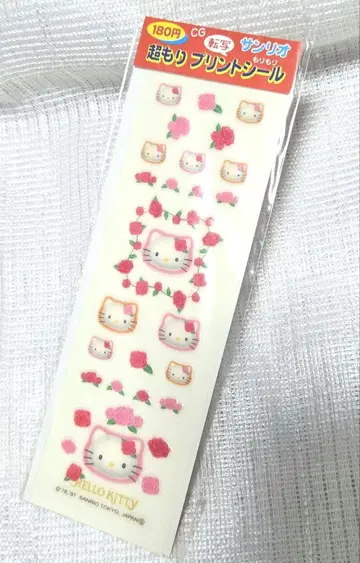헬로키티 HELLO KITTY 로즈 전사씰 초모리 프린트씰