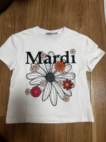 Mardi 꽃무늬 프린트 T셔츠 미니 기장