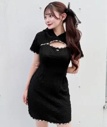 BACK 리본 미니 원피스 NOMAE