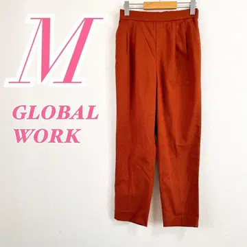 GLOBAL WORK 브라운 테이퍼드 팬츠 M 오피스 캐주얼