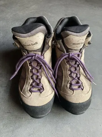 mont-bell 등산화 베이지/퍼플 25cm