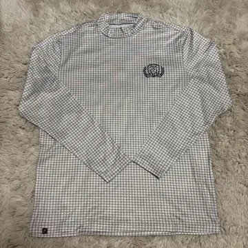 FILA 체크 무늬 하이넥 셔츠 3L