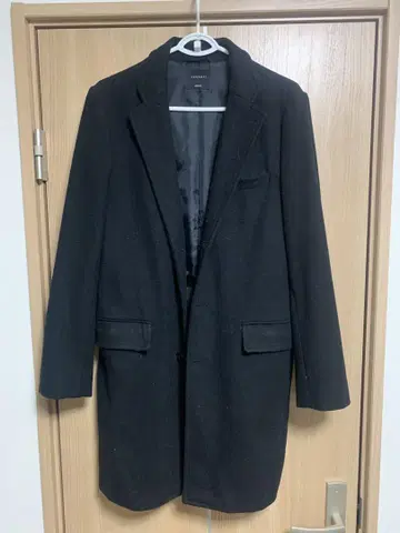 체스터 코트 울 블랙 사이즈 M