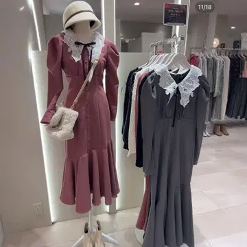 윌 셀렉션 레이스 스칼라 머메이드 원피스
