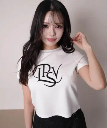 LIPSERVICE 커브 로고 T셔츠
