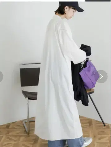 미사용 새상품 어반 리서치 사다리 레이스 셔츠 원피스 롱