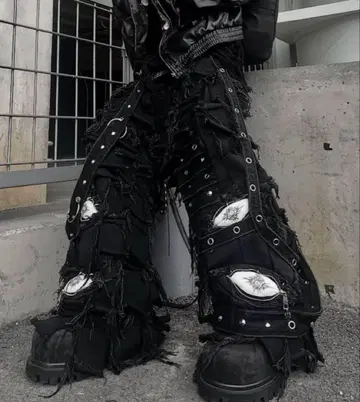 인기 UNIZ BLACK MONSTER PANTS opium