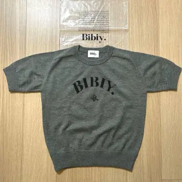 Bibiy. Mania 니트 그레이 반팔 니트 스웨터 정품
