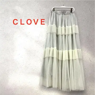 CLOVE 야마다야 튤 플리츠 리버서블 스커트