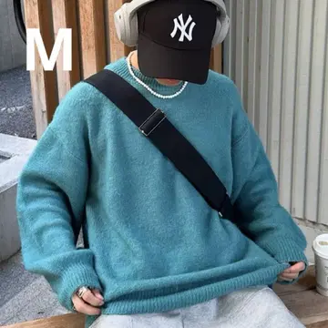 [ ADAMSTE ] 소프트 터치 크루넥 니트 에메랄드