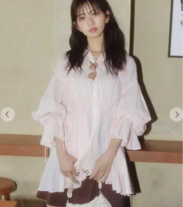 코코딜 코튼 티어드 블라우스
