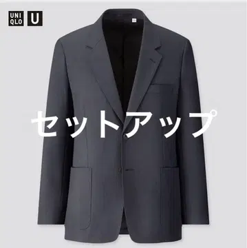 유니클로 U/셋업/와이드 핏 테이퍼드 팬츠/테일러드 자켓