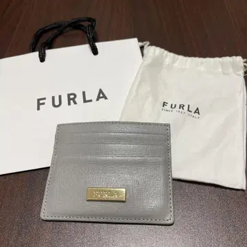 FURLA 카드 케이스 그레이