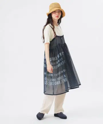 빔즈 보이 프린트 메쉬 원피스