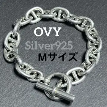 OVY 실버 앵커 체인 브레이슬릿 사이즈 M