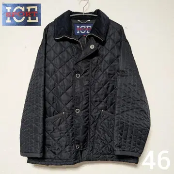 ICE SPORT 퀼팅 자켓 블랙 46 L 이탈리아제 충전솜