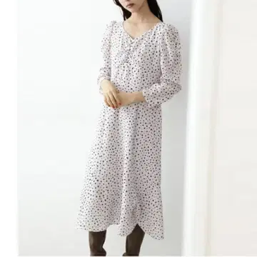 JILL BY JILLSTUART 도트 머메이드 원피스 아이보리 S