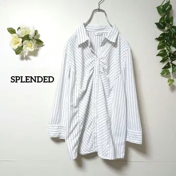 SPLENDED 스트라이프 패턴 스키퍼 블라우스 13호