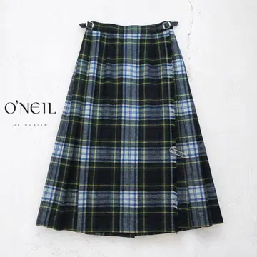 O'NEIL OF DUBLIN 오닐 오브 더블린 체크 무늬 랩 스커트