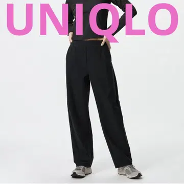 UNIQLO 저지 카프 팬츠 롱 블랙