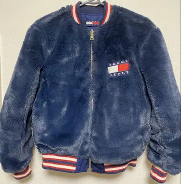 TOMMY JEANS 네이비 플리스 자켓